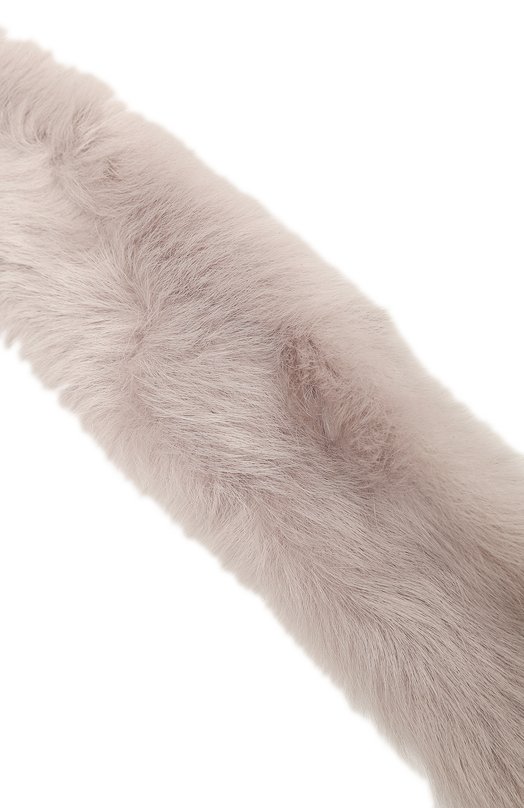 Меховой шарф из овчины DROMe Сиреневый, фото 3