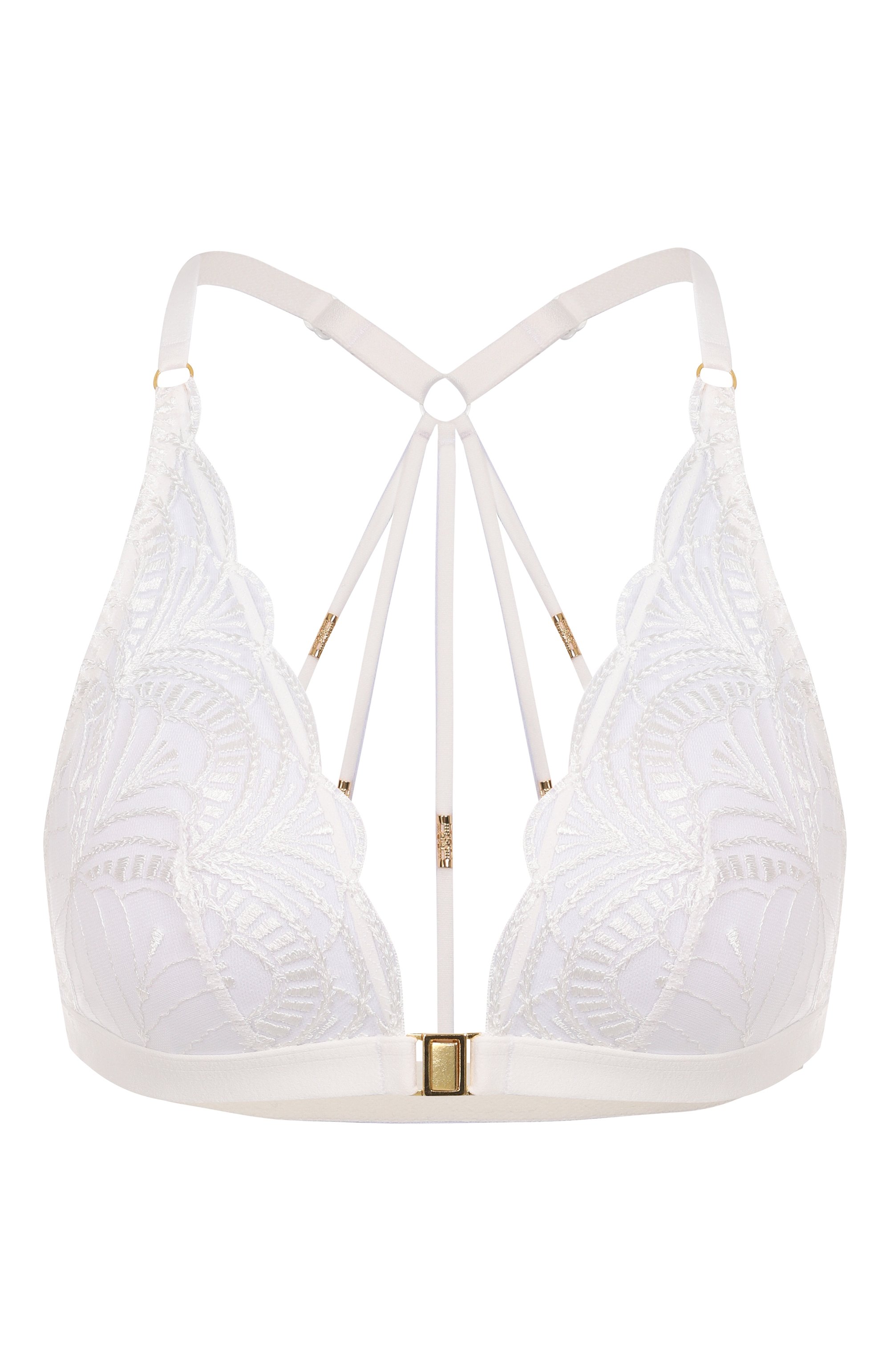 Бюстгальтер-бралетт AUBADE белого цвета по цене 16390 руб., арт. 2B10B, фото 1 Бюстгальтер-бралетт AUBADE, арт. 2B10B, фото 1