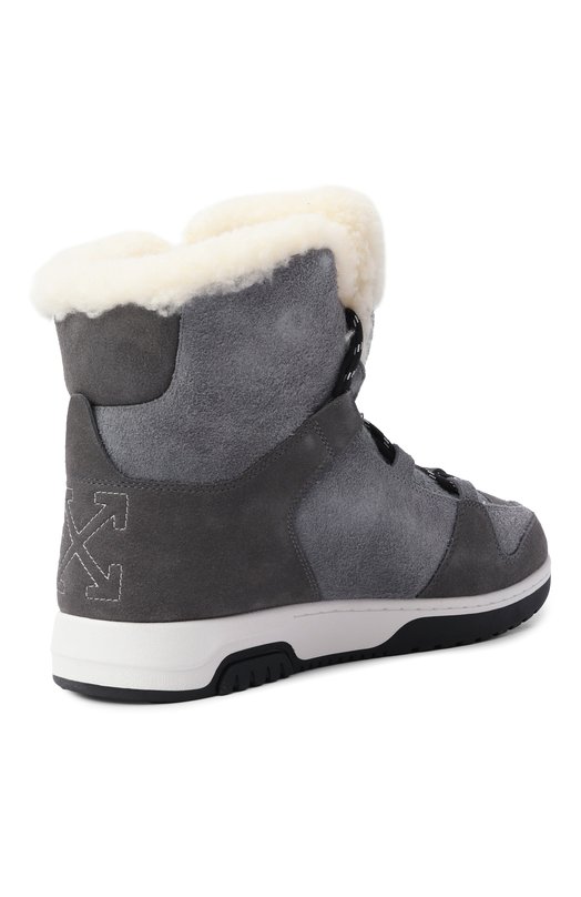 Комбинированные сапоги Winter Boot Off-White 0MIY003F25LEA0011011 Серый  0MIY003F25LEA0011011 Фото 4