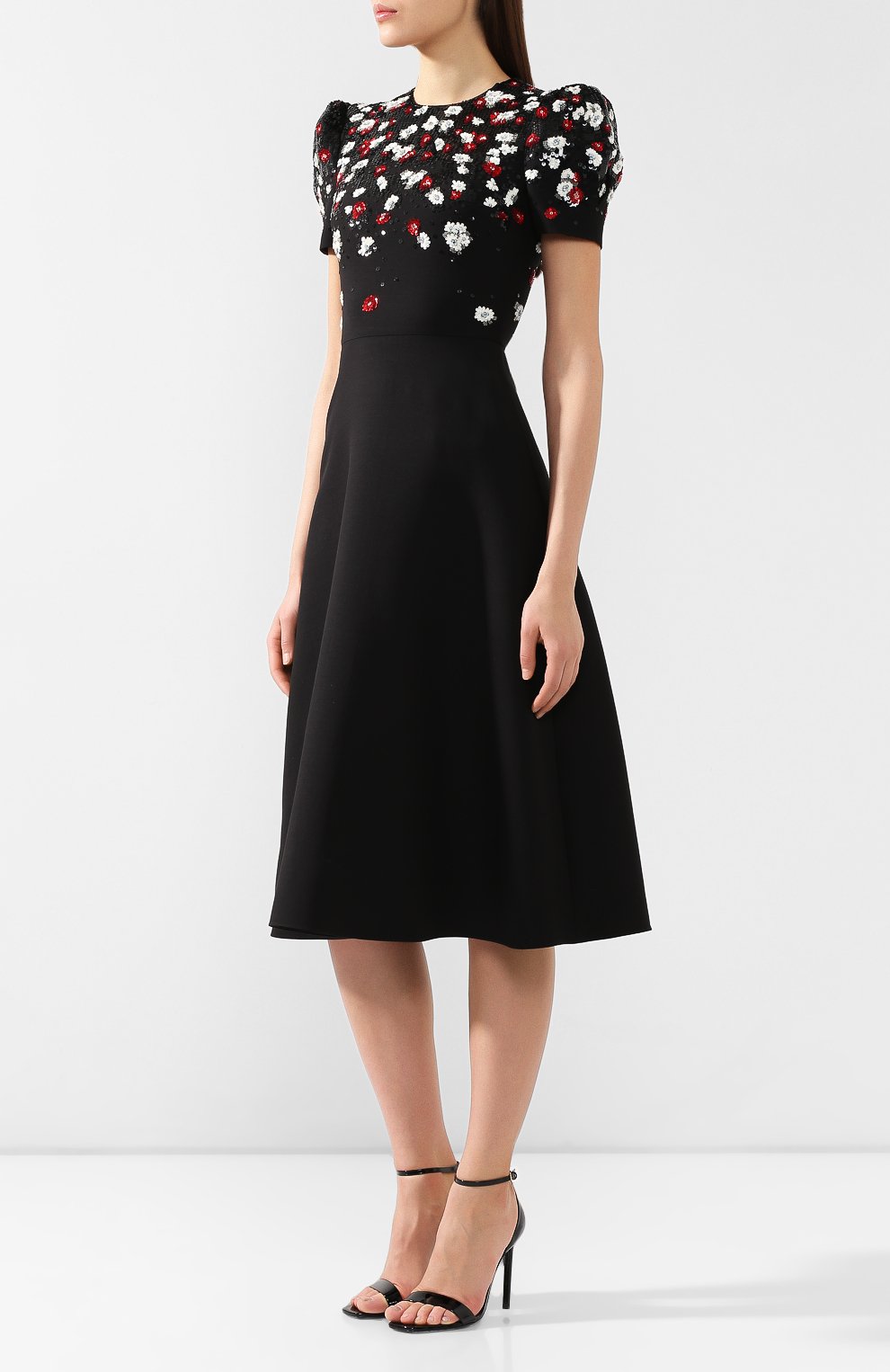 Платье из смеси шерсти и шелка VALENTINO черного цвета по цене 680500 руб., арт. RB3VALE01CF, фото 3 Платье из смеси шерсти и шелка VALENTINO, арт. RB3VALE01CF, фото 3
