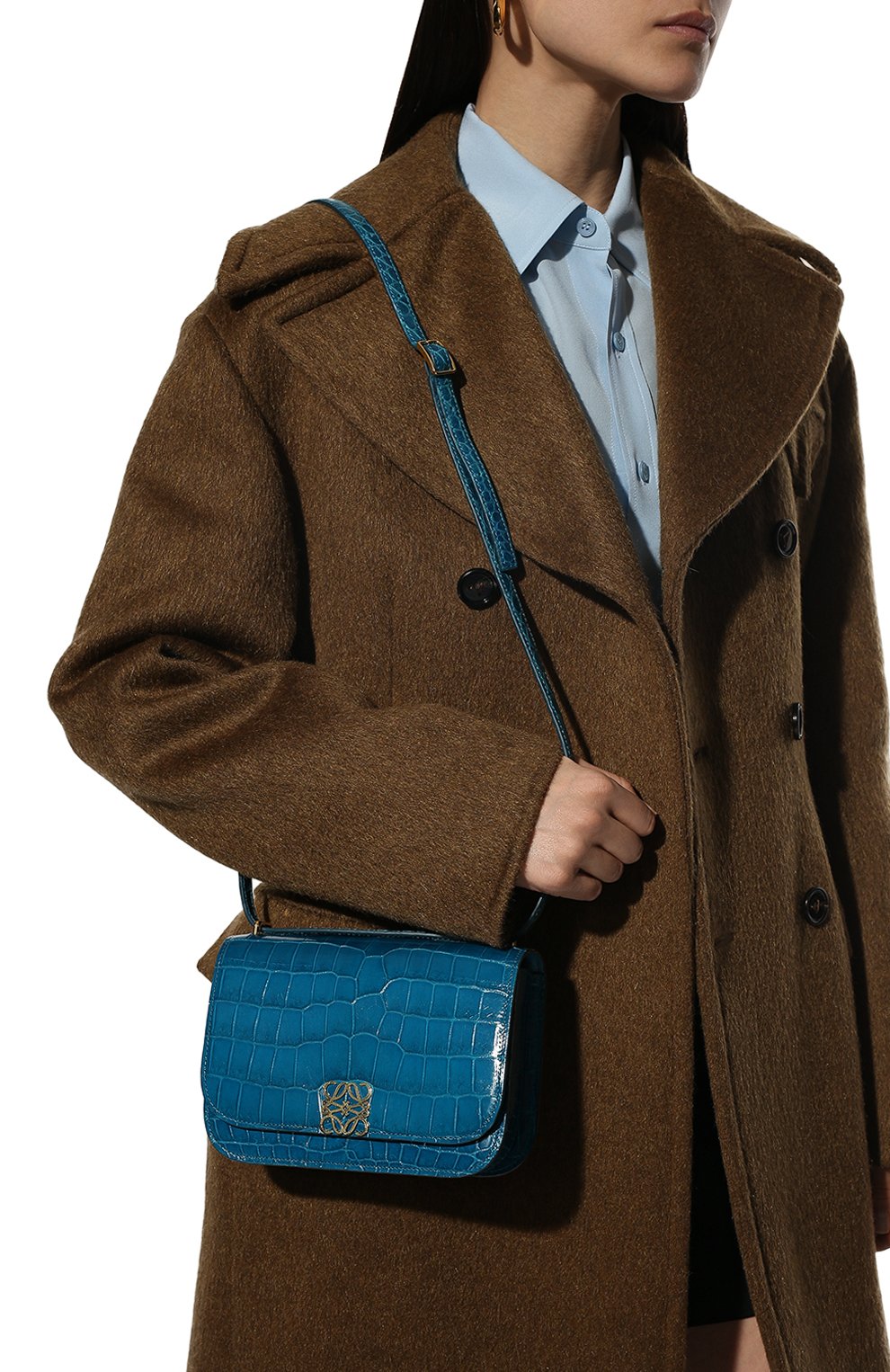 Сумка goya из кожи крокодила LOEWE бирюзового цвета по цене 2090000 руб., арт. A896N09X03/CP0R, фото 6 Сумка goya из кожи крокодила LOEWE, арт. A896N09X03/CP0R, фото 6