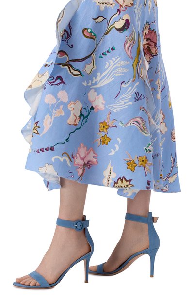 Замшевые босоножки portofino 85 GIANVITO ROSSI, арт. G60953.85RIC.CAMANTB, фото 3