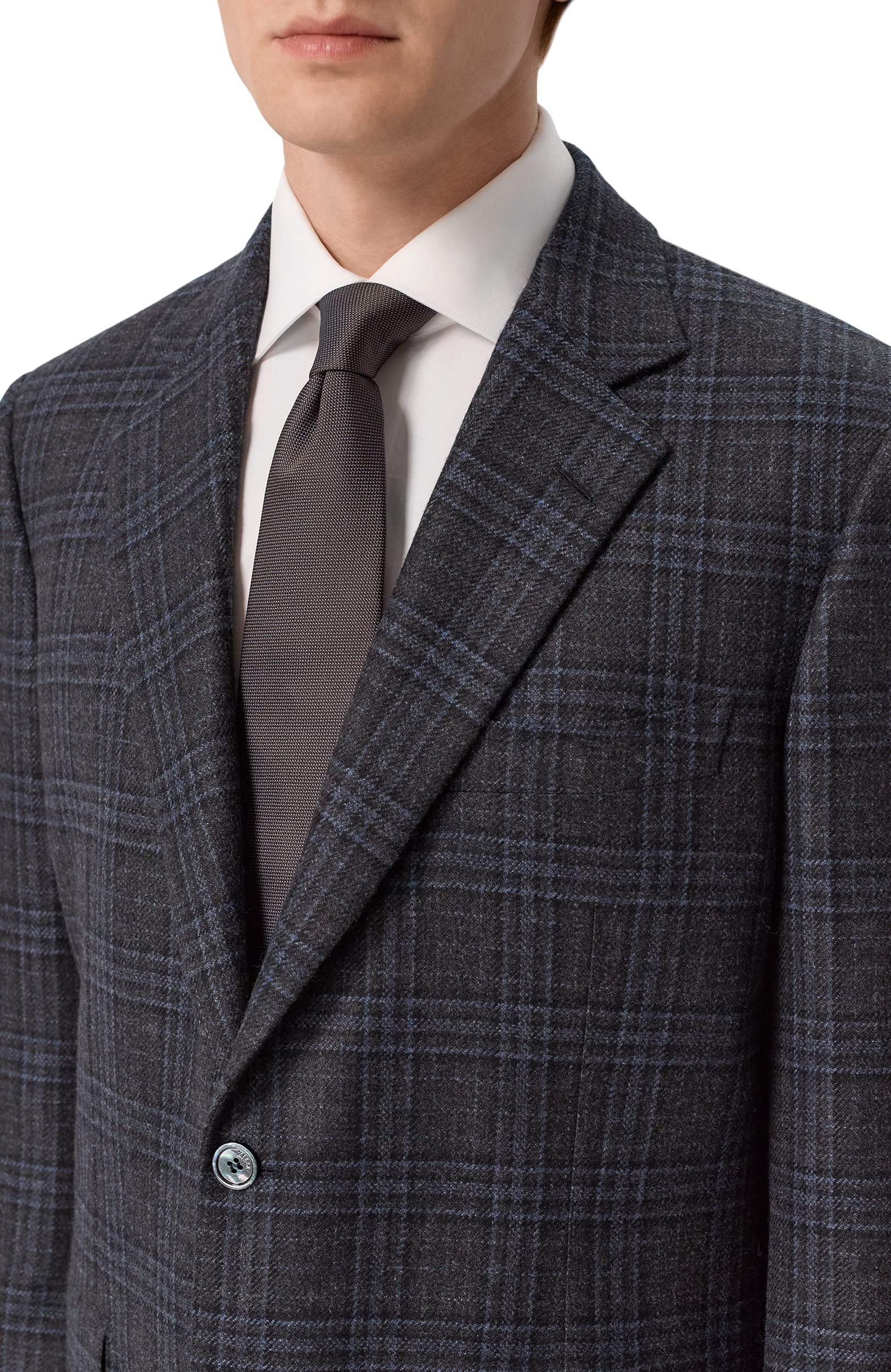 Шелковый галстук CORNELIANI темно-коричневого цвета по цене 26600 руб., арт. 28U302/2A20302, фото 2 Шелковый галстук CORNELIANI, арт. 28U302/2A20302, фото 2