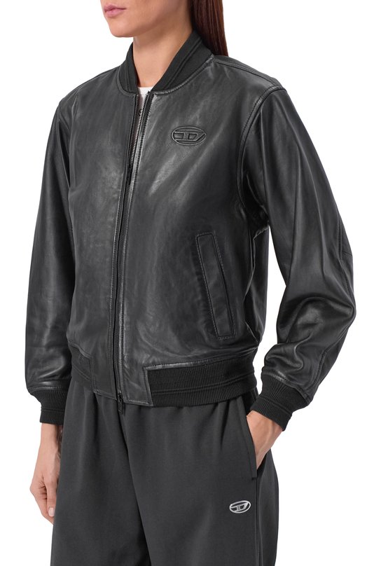 Кожаный бомбер Diesel A20113/0PFAH Чёрный  A20113/0PFAH Фото 3