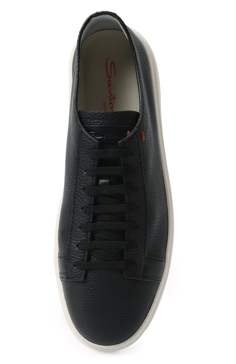 Мужские кожаные кеды SANTONI черного цвета, арт. MBCD21571BARCMMDN01 | Фото 6 (Подошва: Массивная; Материал внутренний: Натуральная кожа; Материал утеплителя: Без утеплителя; Региональные ограничения белый список (Axapta Mercury): RU; Стили: Классический; Материал сплава: Проставлено; Драгоценные камни: Проставлено; Материал внешний: Натуральная кожа; Кросс-КТ: Низкие; ширина носка стельки: 9,5, 9,7, 8,6, 8,8, 8,9, 9, 9,1, 9,3, 9,4; толщина подошвы: 3,8, 3,9, 3,7)