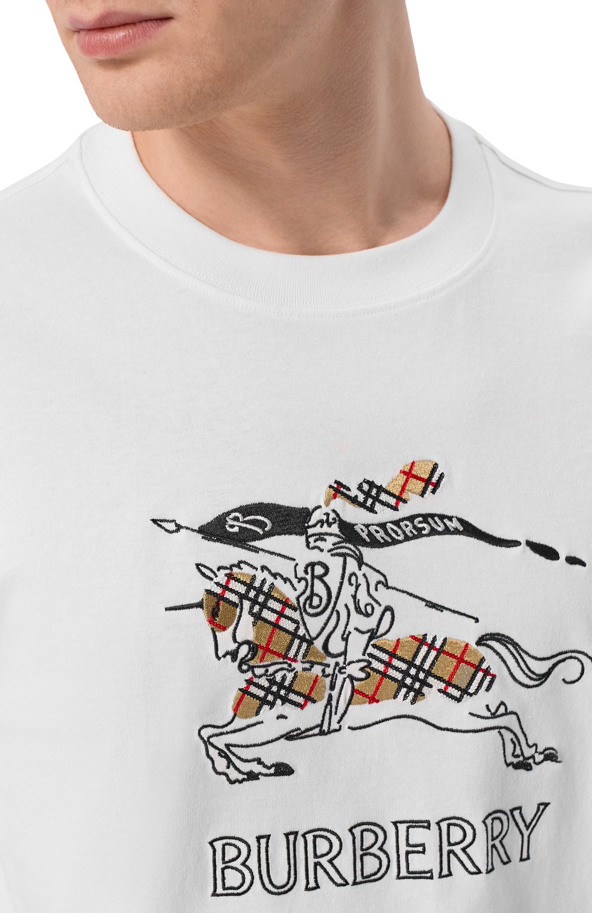 Хлопковая футболка BURBERRY, арт. 8121034, фото 5