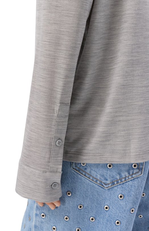 Лонгслив из лиоцелла и шерсти 12 STOREEZ 133024 Серый  133024 Фото 5