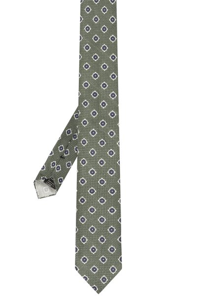 Галстук изо льна и шелка BOSS зеленого цвета по цене 9600 руб., арт. 50491259, фото 3 Галстук изо льна и шелка BOSS, арт. 50491259, фото 3