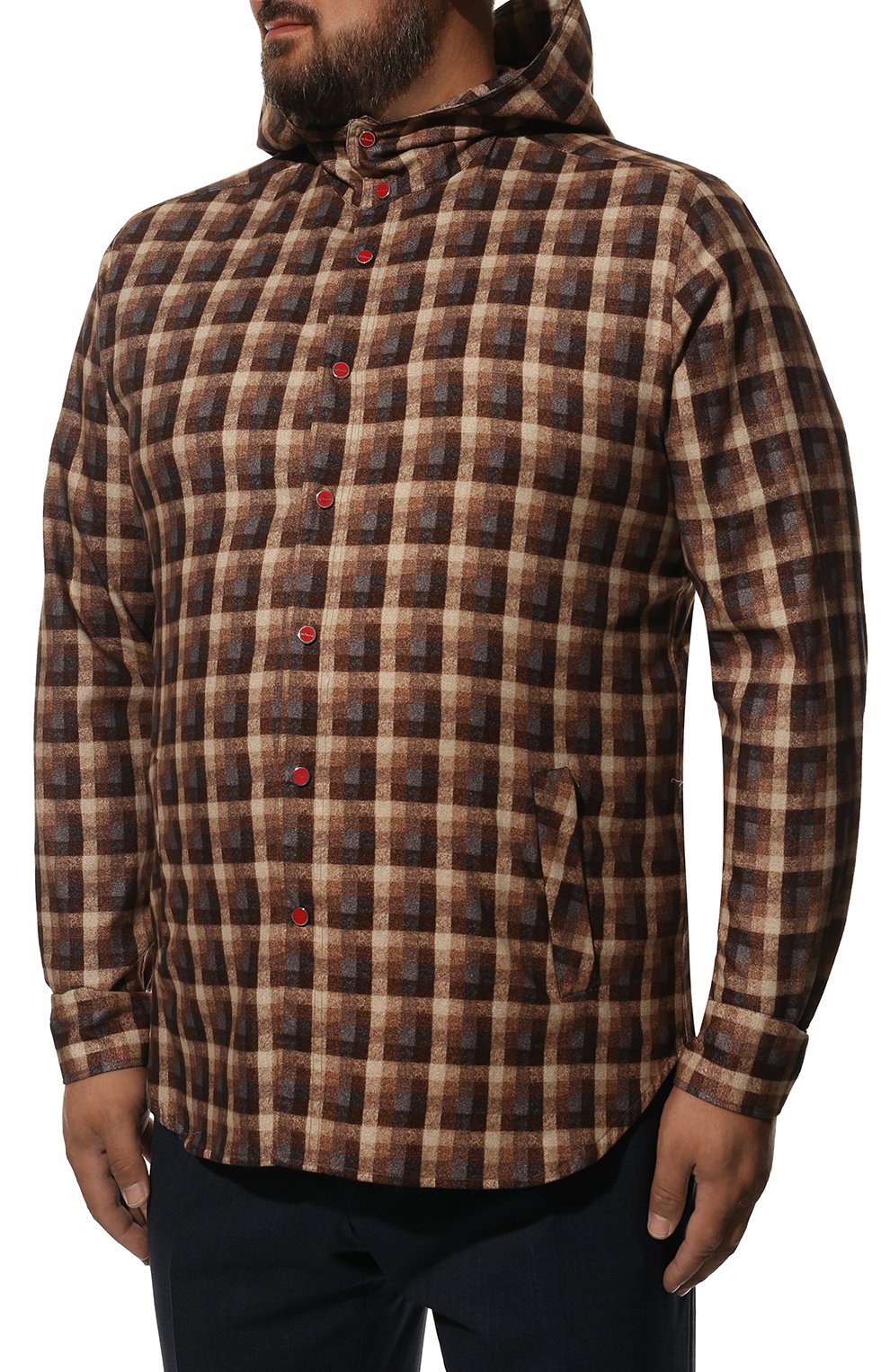 Хлопковая рубашка KITON, арт. UMCMARH0830802/46-50, фото 3