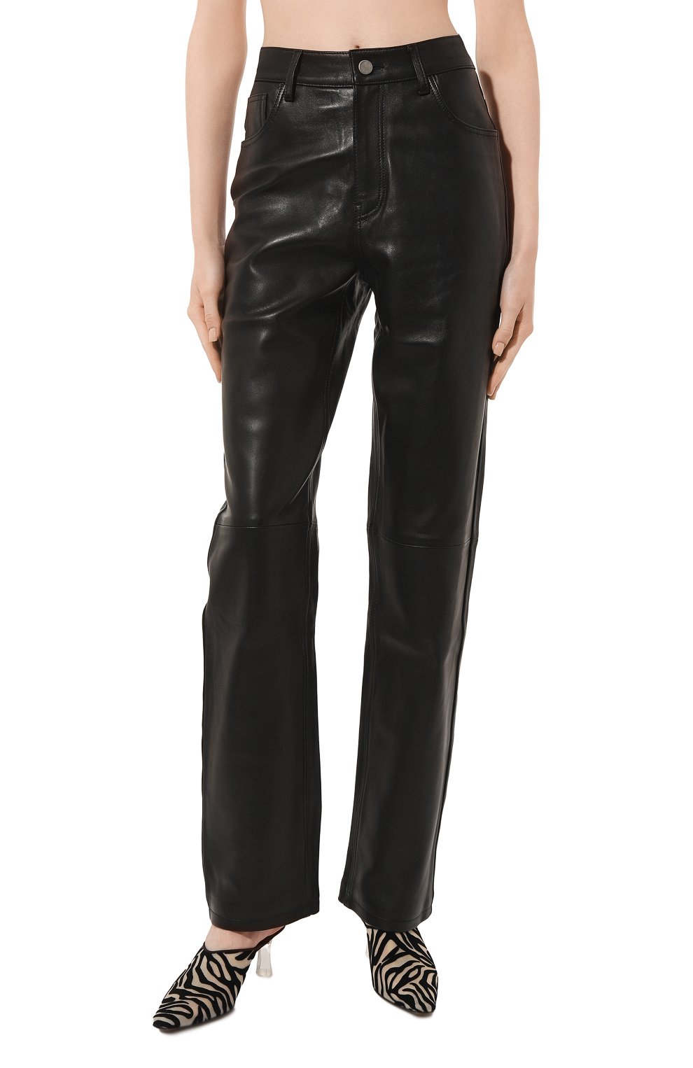 Кожаные брюки LESYANEBO черного цвета по цене 120000 руб., арт. SS23/LEATHERTR001, фото 3 Кожаные брюки LESYANEBO, арт. SS23/LEATHERTR001, фото 3