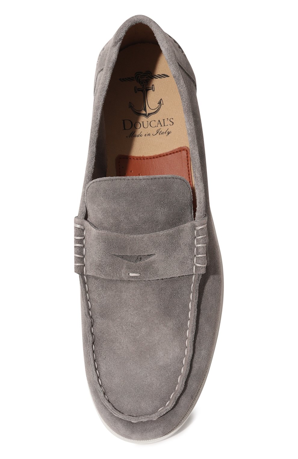 Замшевые пенни-лоферы DOUCAL'S серого цвета по цене 46150 руб., арт. DU3010SAILUY106I, фото 6 Замшевые пенни-лоферы DOUCAL'S, арт. DU3010SAILUY106I, фото 6