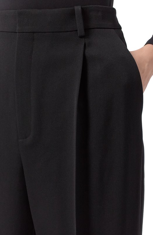 Шерстяные брюки Saint Laurent 813972/Y7E63 Чёрный  813972/Y7E63 Фото 5