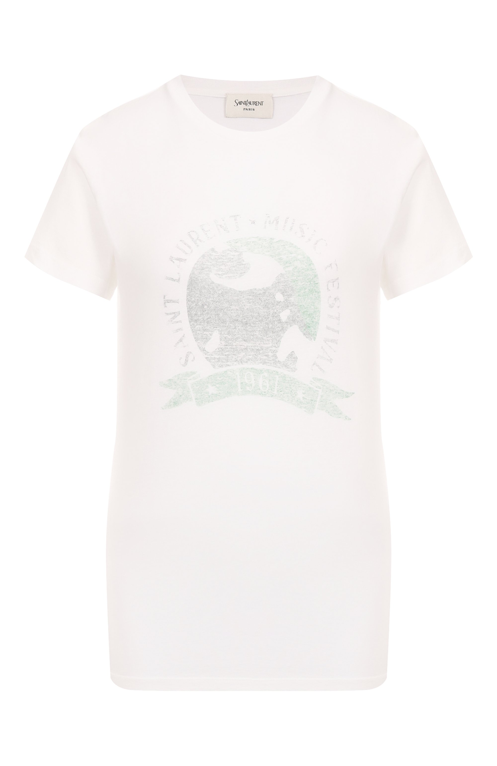 Хлопковая футболка SAINT LAURENT, арт. 817047/Y37YJ, фото 1
