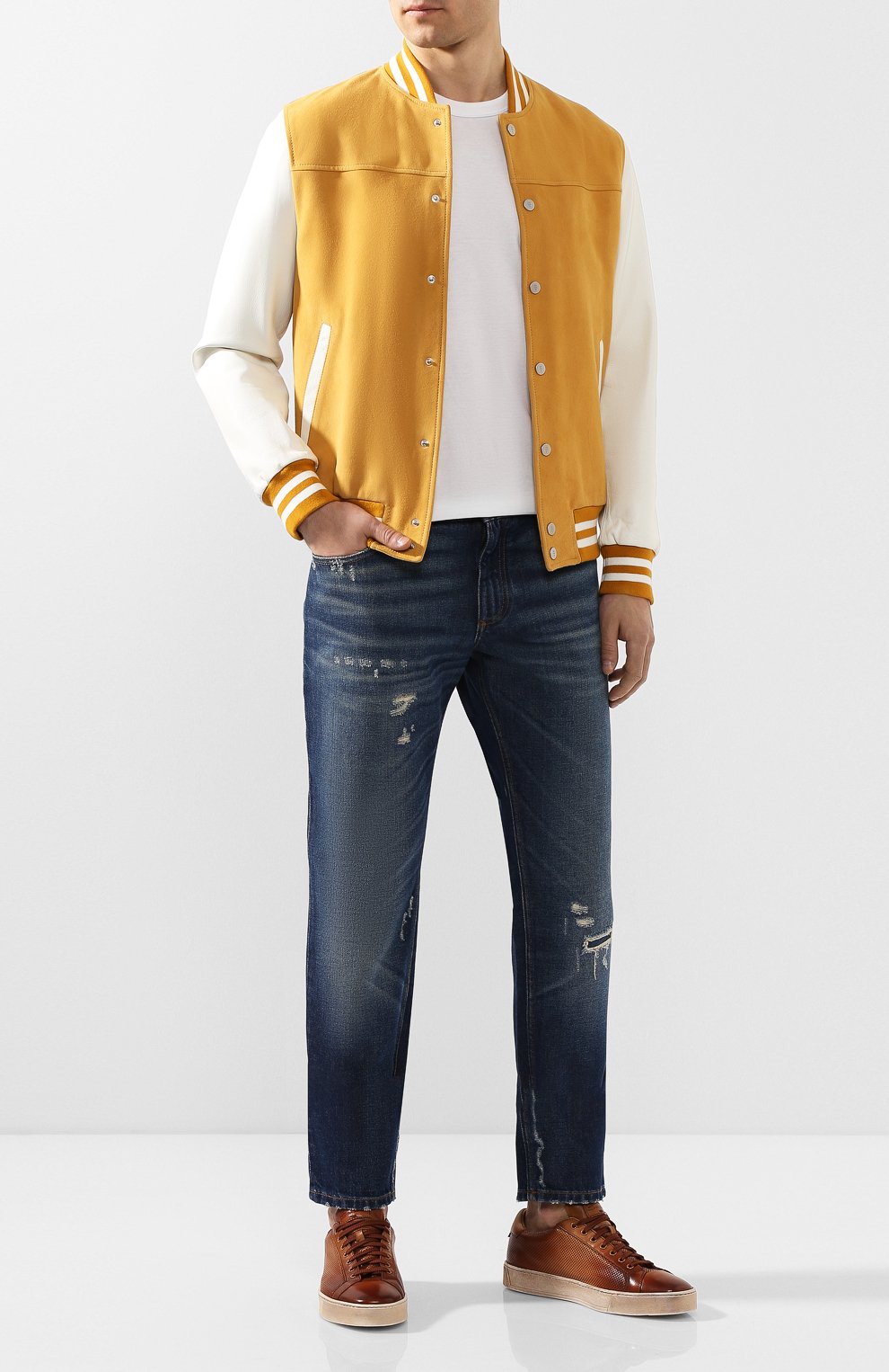 Кожаные кеды SANTONI, арт. MBGL21066SP0MFG0M35, фото 2