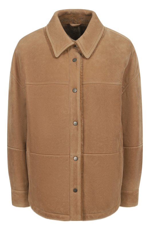 Дубленка из овчины Brunello Cucinelli MPMCS7866P Коричневый  MPMCS7866P