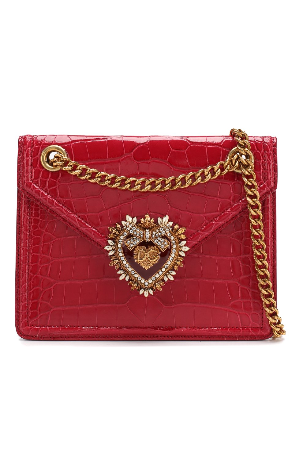 Сумка devotion small из кожи аллигатора DOLCE & GABBANA, арт. BB6641/A2R08/AMIS, фото 6