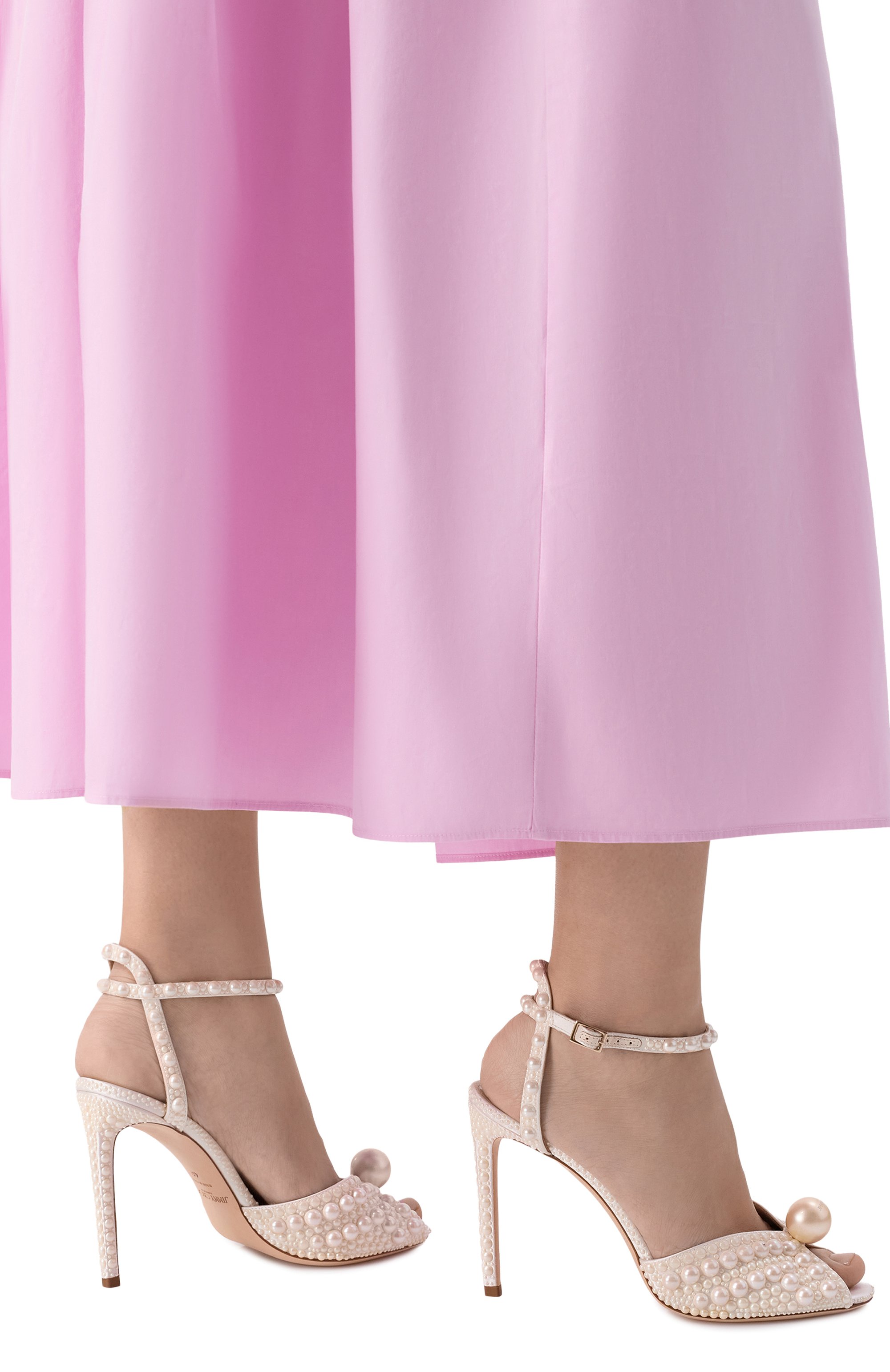 Текстильные босоножки sacora 100 JIMMY CHOO кремового цвета по цене 210500 руб., арт. SAC0RA100W0Z, фото 2 Текстильные босоножки sacora 100 JIMMY CHOO, арт. SAC0RA100W0Z, фото 2