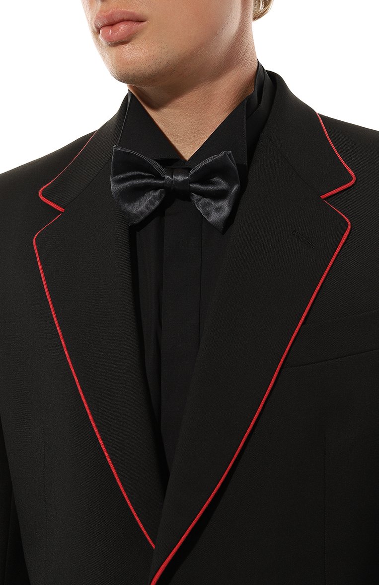 Мужской шелковый галстук-бабочка KITON серого цвета, арт. UPAPC07201 | Фото 2 (Материал: Текстиль, Шелк; Материал сплава: Проставлено; Нос: Не проставлено)