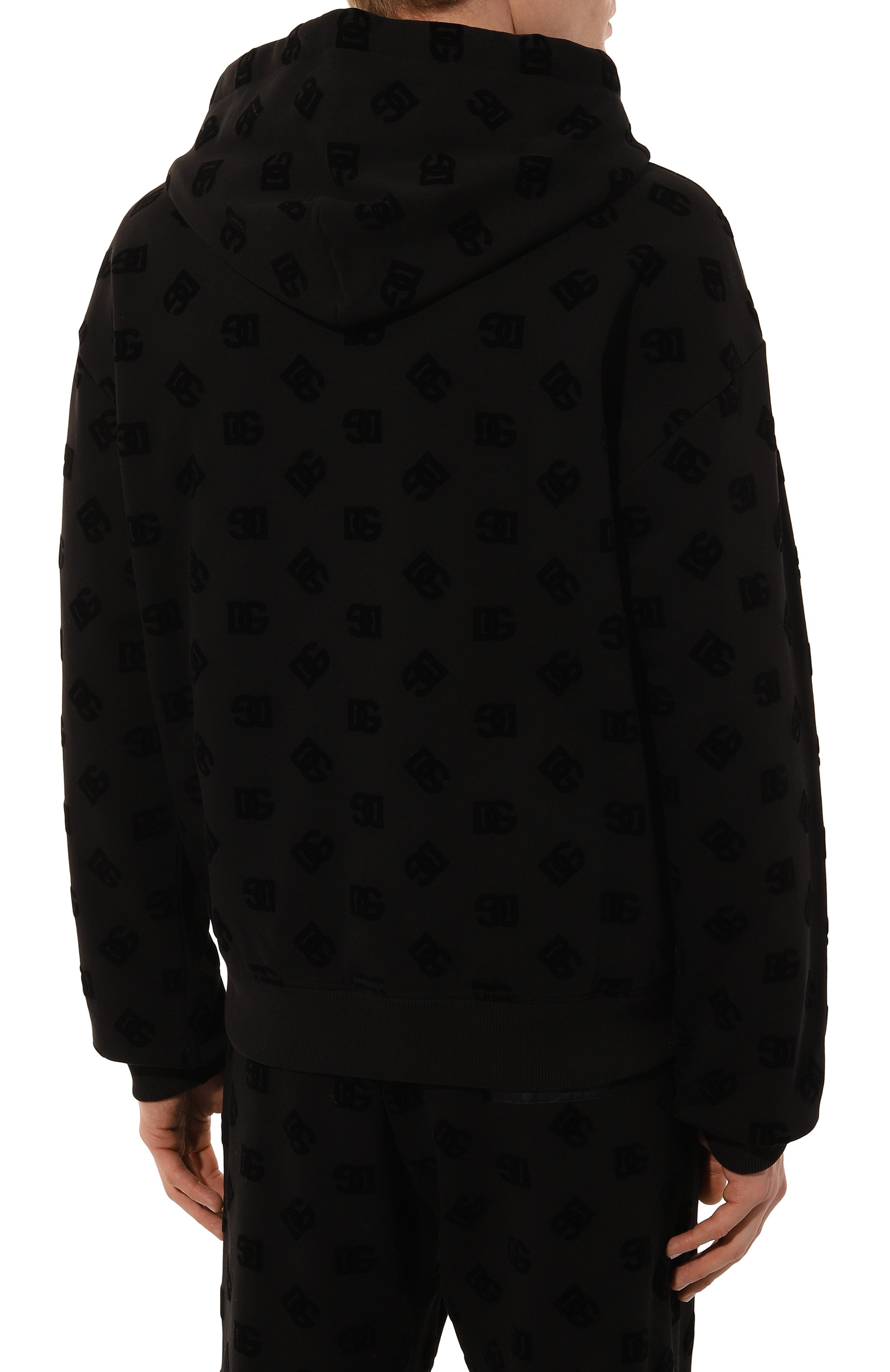 Хлопковая толстовка DOLCE & GABBANA черного цвета по цене 98550 руб., арт. G9AIYT/G7NWD, фото 4 Хлопковая толстовка DOLCE & GABBANA, арт. G9AIYT/G7NWD, фото 4