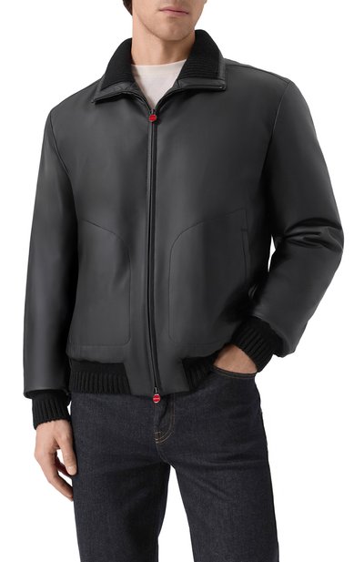Кожаный бомбер KITON, арт. UW2239V0416H20, фото 3