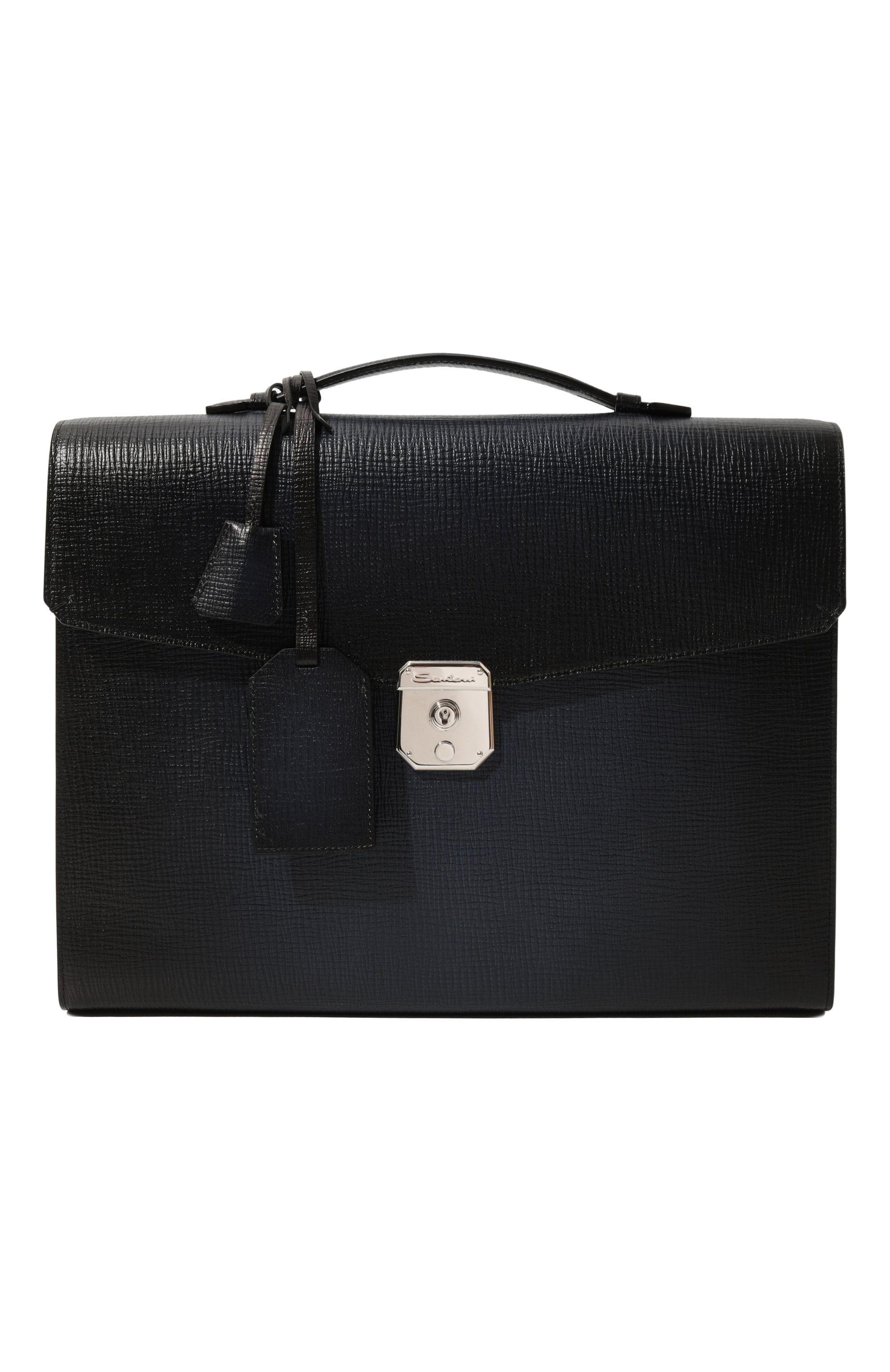 Портфель SANTONI темно-синего цвета по цене 207000 руб., арт. UFBBA1992F0-ATU6, фото 8 Портфель SANTONI, арт. UFBBA1992F0-ATU6, фото 8