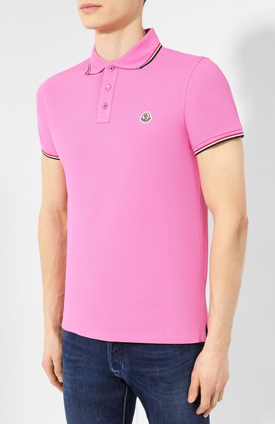 Хлопковое поло MONCLER, арт. E1-091-83456-00-84556, фото 3