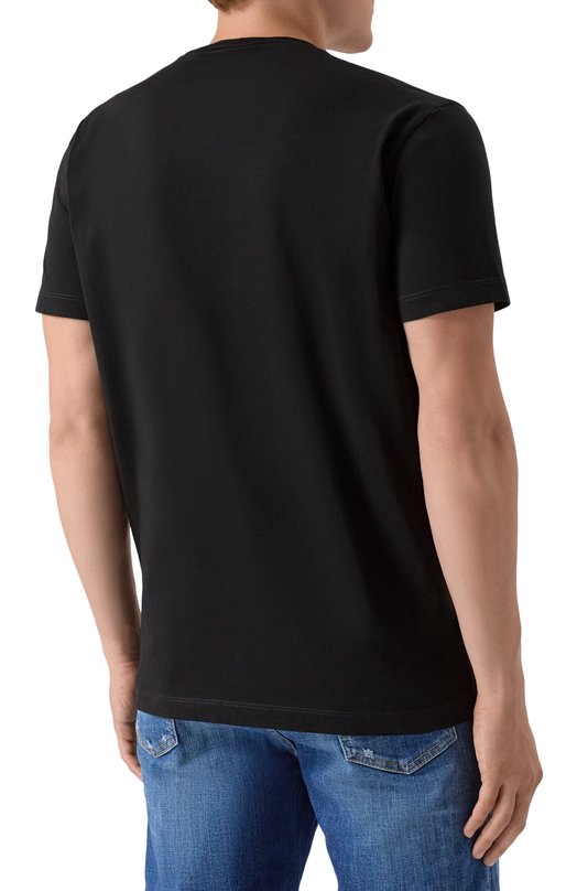 Хлопковая футболка Dsquared2 S74GD1449/D20020 Чёрный  S74GD1449/D20020 Фото 4