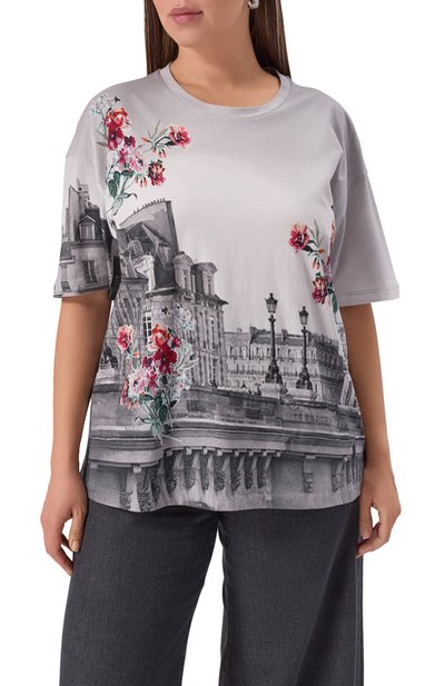 Хлопковая футболка MARINA RINALDI, арт. DIV0, фото 3