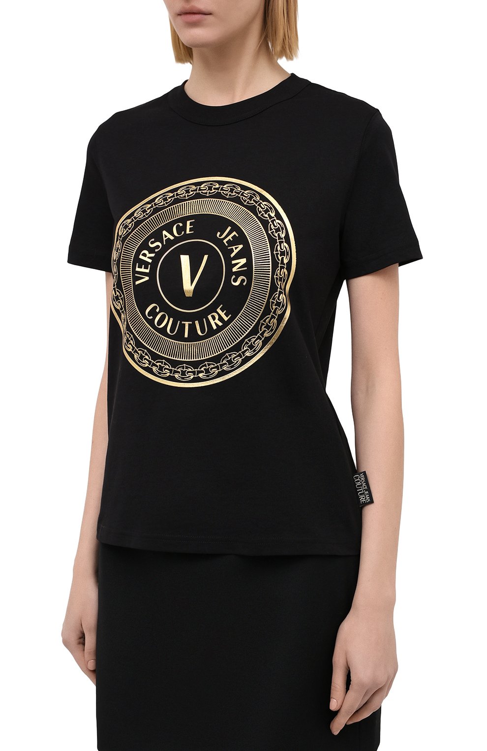 Хлопковая футболка VERSACE JEANS COUTURE, арт. B2HZA7TK-ZDP613 REG. 48 F0IL/30319, фото 3