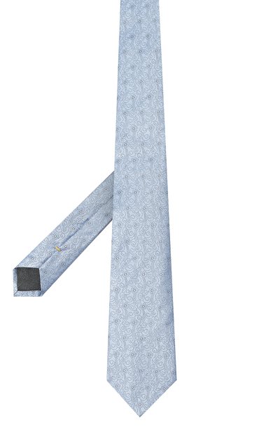 Шелковый галстук CANALI светло-голубого цвета по цене 17600 руб., арт. 18/HJ03736, фото 3 Шелковый галстук CANALI, арт. 18/HJ03736, фото 3