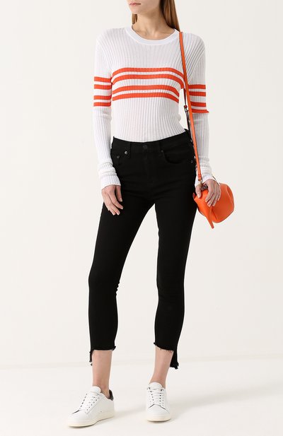 Укороченные однотонные джинсы-скинни RAG AND BONE, арт. W1566K502BLH, фото 2