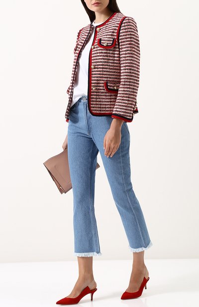 Приталенный буклированный жакет с круглым вырезом GUCCI, арт. 482665/ZKM24, фото 2