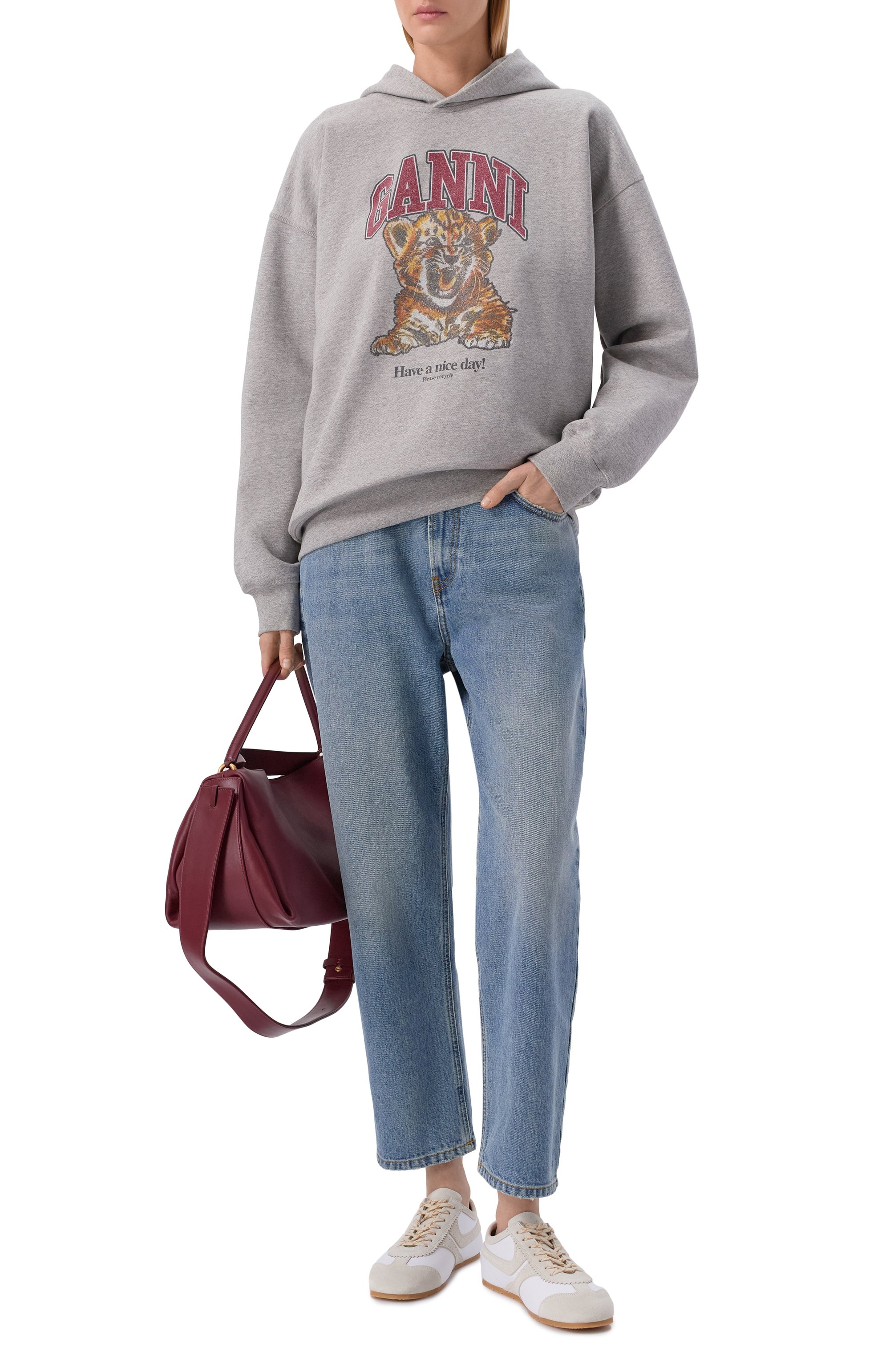 Хлопковое худи GANNI, арт. A1060024, фото 2