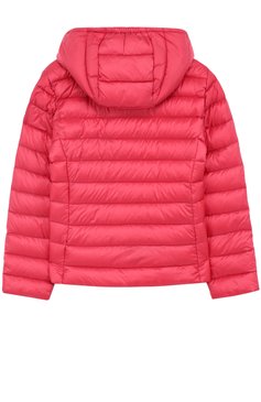 Детская пуховая куртка с капюшоном MONCLER ENFANT фуксия цвета, арт. D1-954-46810-99-53048/4-6A | Фото 2 (Материал внешний: Пух и перо, Синтетический материал; Статус проверки: Проверена категория; Рукава: Длинные; Материал подклада: Синтетический материал; Девочки Кросс-КТ: Пуховик-верхняя одежда; Кросс-КТ: Зима; Ювелирные украшения: Назначено; Материал сплава: Проставлено; Драгоценные камни: Проставлено; Ростовка одежда: 6 лет | 116 см)