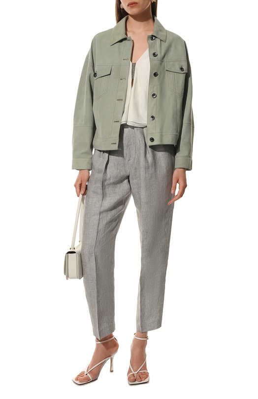 Замшевая куртка Brunello Cucinelli 221MPCAI2986 Зелёный  221MPCAI2986 Фото 2