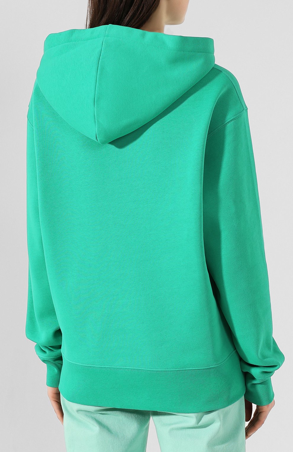 Хлопковое худи ACNE STUDIOS зеленого цвета по цене 39950 руб., арт. 2HK173/W, фото 4 Хлопковое худи ACNE STUDIOS, арт. 2HK173/W, фото 4