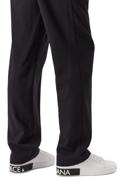 Кожаные кеды Portofino Dolce & Gabbana CS2216/AH526 Белый  CS2216/AH526 Фото 3