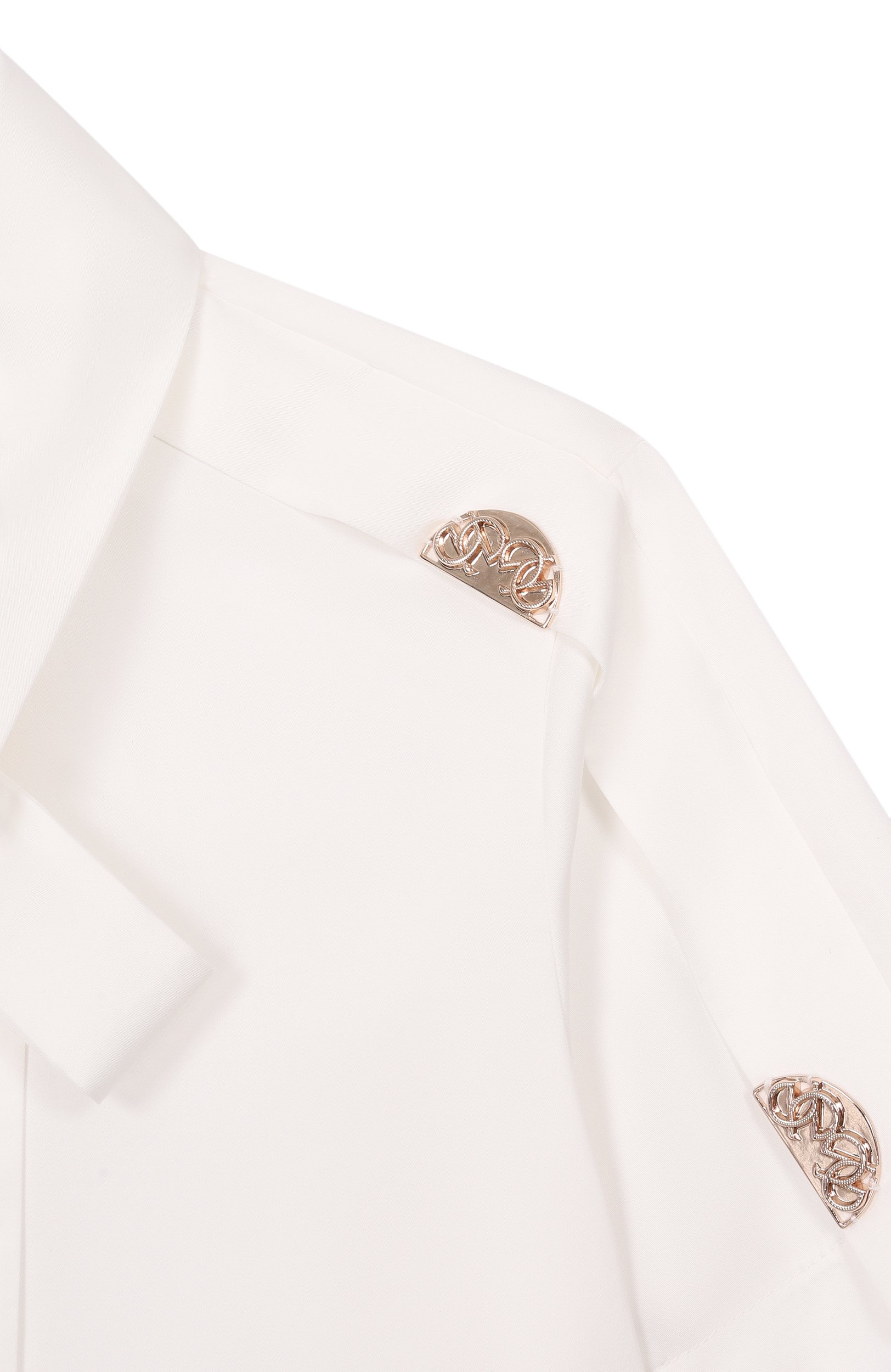 Хлопковая блузка ELIE SAAB KIDS молочного цвета по цене 39950 руб., арт. EFCA031/TS0724_001, фото 3 Хлопковая блузка ELIE SAAB KIDS, арт. EFCA031/TS0724_001, фото 3
