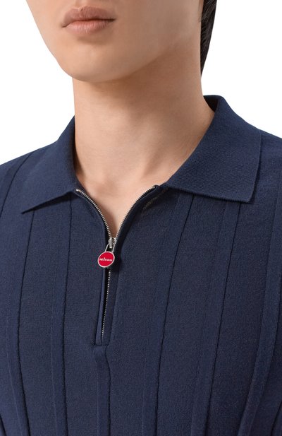 Хлопковое поло KITON темно-синего цвета по цене 199500 руб., арт. UMK0707, фото 5 Хлопковое поло KITON, арт. UMK0707, фото 5