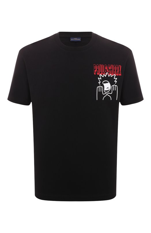 Хлопковая футболка Paul&Shark 14311618/011 Чёрный 14311618/011