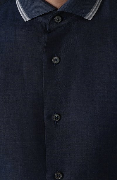 Рубашка с короткими рукавами из смеси льна и хлопка BRIONI, арт. SC321G/P3118, фото 5