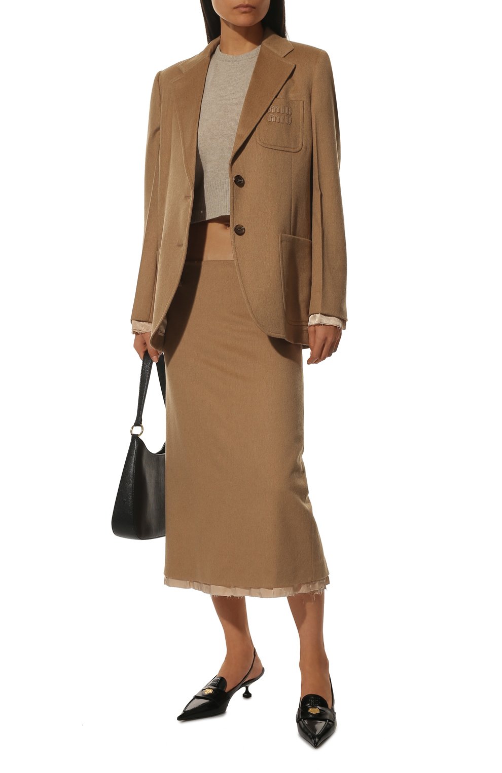 Шерстяная юбка MIU MIU, арт. MG1776-165-F0040, фото 2