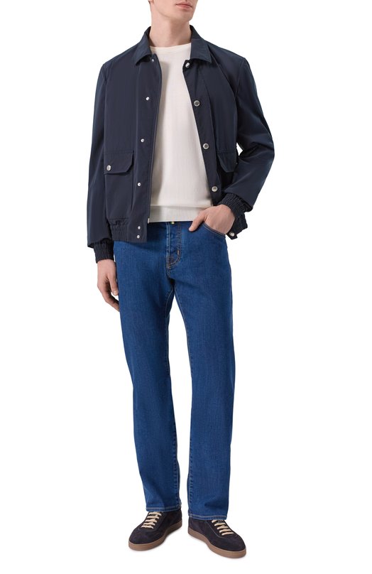 Хлопковый джемпер Canali C0012/MK02459 Белый  C0012/MK02459 Фото 2