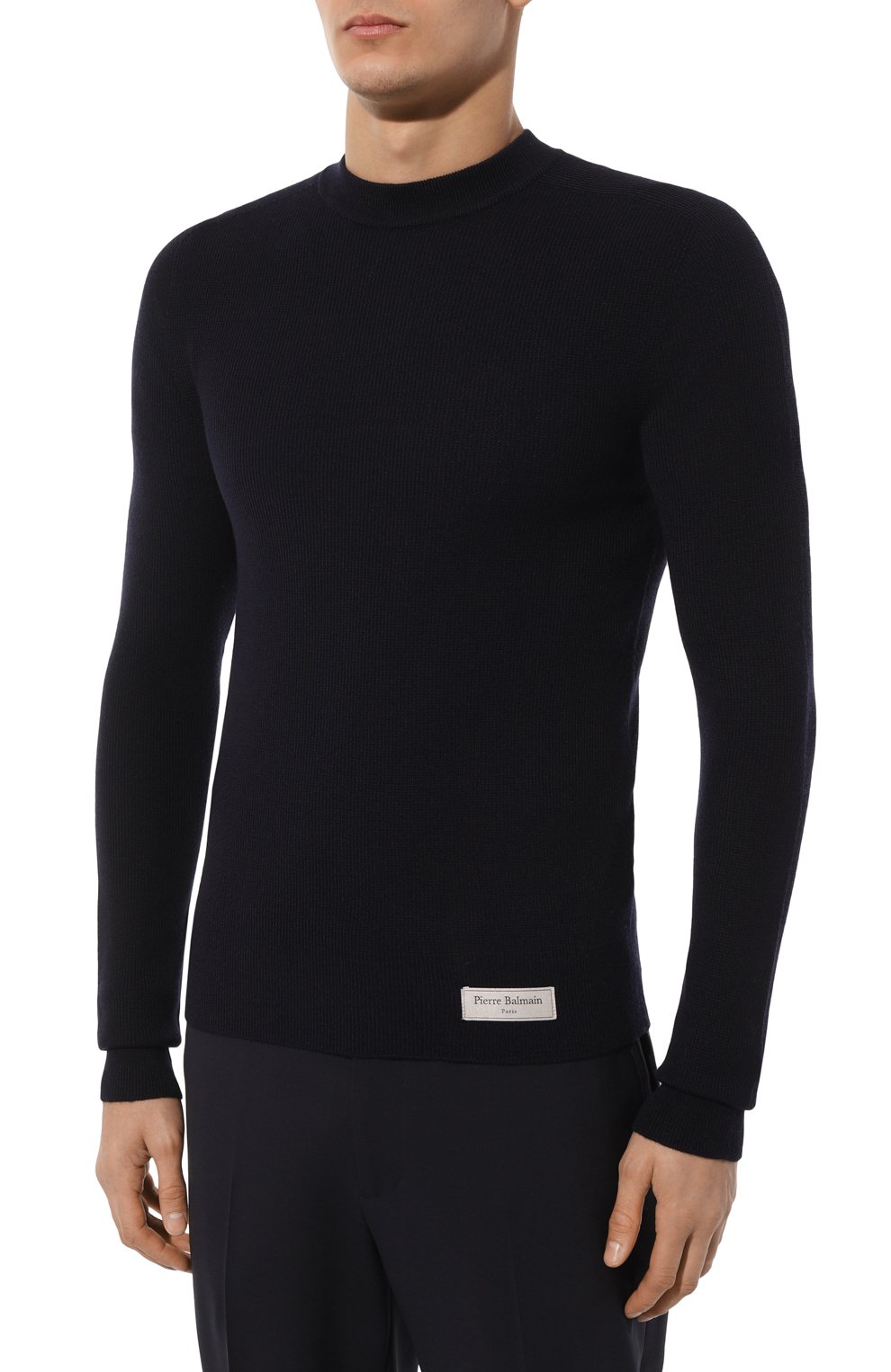 Шерстяной свитер BALMAIN синего цвета по цене 103500 руб., арт. BH1KD105KE93, фото 3 Шерстяной свитер BALMAIN, арт. BH1KD105KE93, фото 3