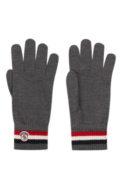 Шерстяные перчатки MONCLER темно-серого цвета по цене 14950 руб., арт. G2-091-3A000-04-A9575, фото 3 Шерстяные перчатки MONCLER, арт. G2-091-3A000-04-A9575, фото 3