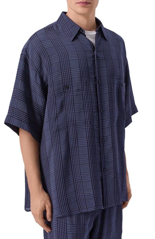 Рубашка из вискозы Uma Wang UM1527 Синий  UM1527 Фото 3