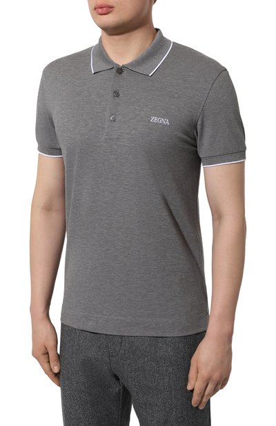 Хлопковое поло ZEGNA, арт. E7358A5/B746, фото 3