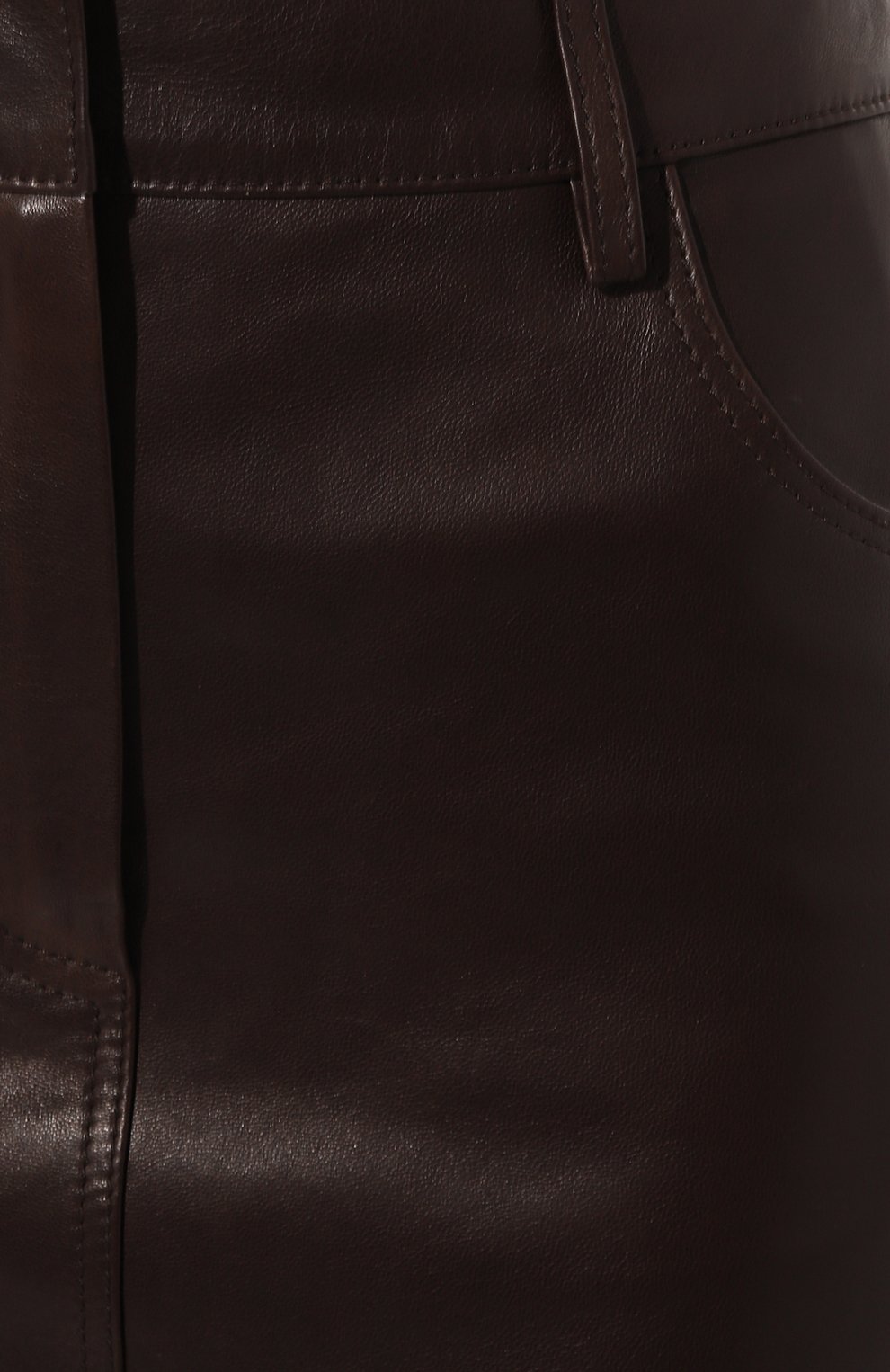 Кожаная юбка VENERA M. темно-коричневого цвета по цене 128100 руб., арт. С-10, фото 5 Кожаная юбка VENERA M., арт. С-10, фото 5