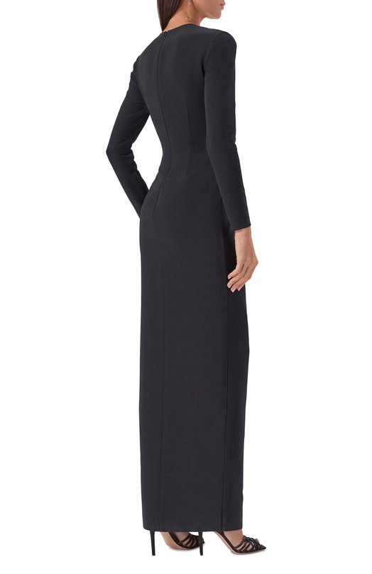 Платье из шелка и вискозы Elie Saab D0778AP25/CD003 Чёрный  D0778AP25/CD003 Фото 4