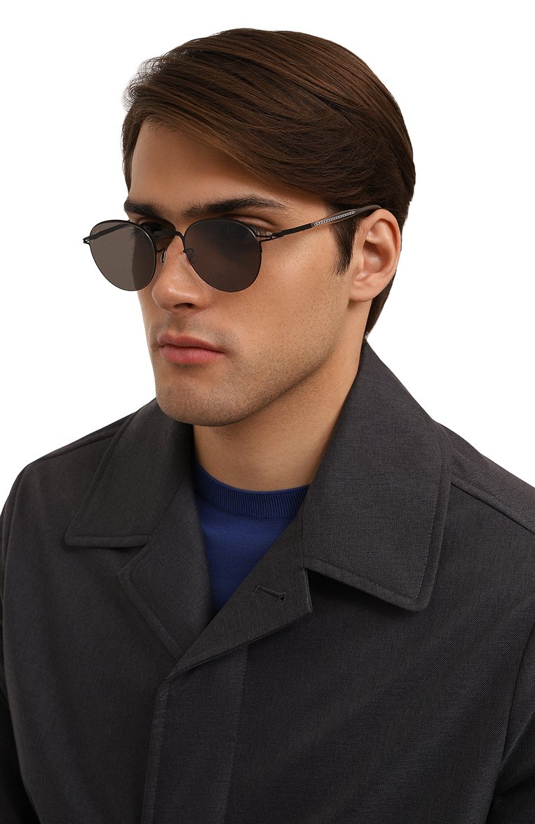 Женские солнцезащитные очки MYKITA черного цвета, арт. TATE/002 SUN | Фото 3 (Нос: Не проставлено; Региональные ограничения белый список (Axapta Mercury): Не проставлено; Кросс-КТ: С/з-унисекс; Тип очков: С/з; Материал: Металл; Оптика Гендер: оптика-унисекс; Очки форма: Круглые)